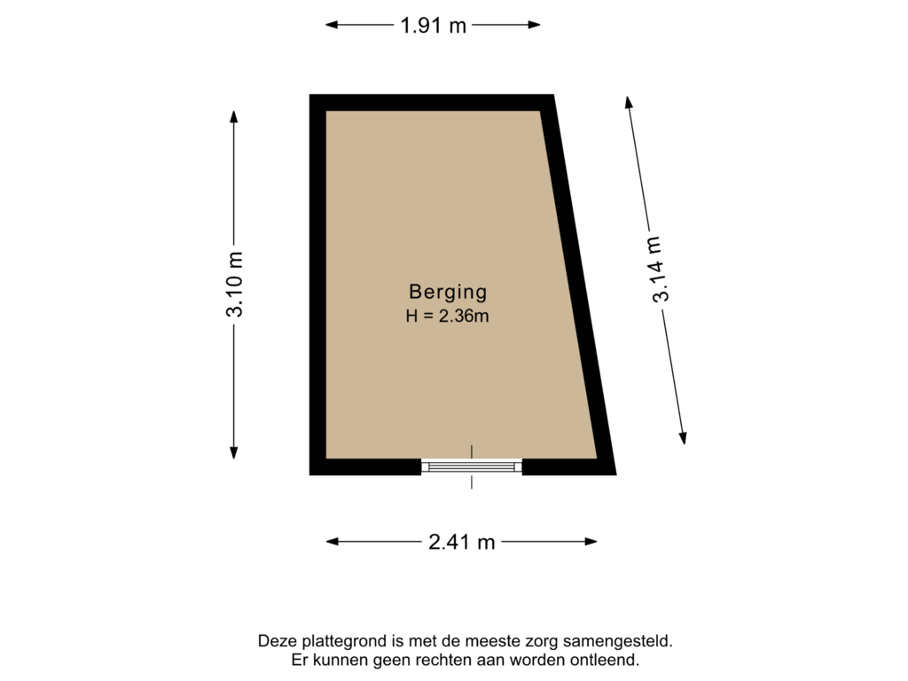 Bekijk plattegrond van Berging van Marie van Eijsden-Vinkstraat 383