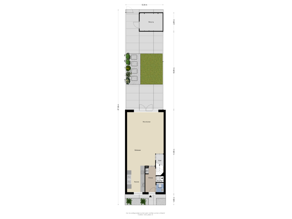 View floorplan of Begane grond Tuin of Struisgras 3