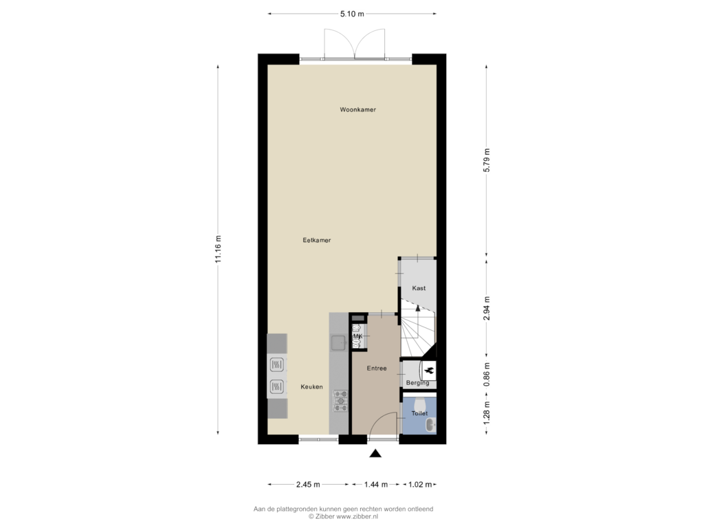 View floorplan of Begane grond of Struisgras 3