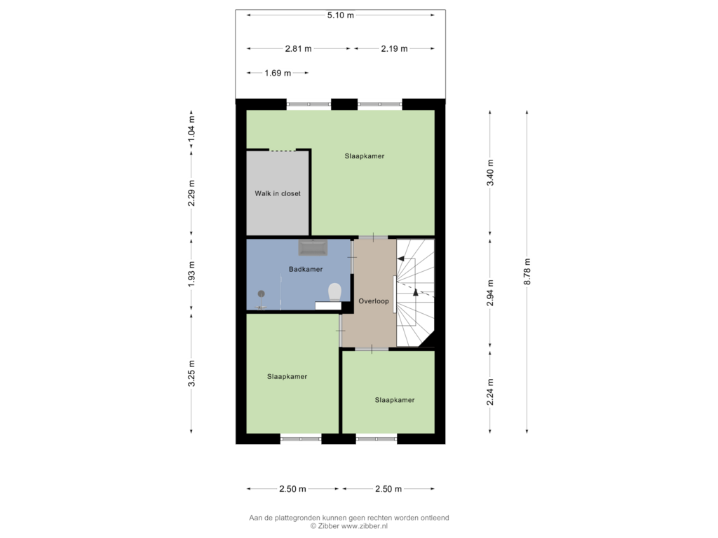 View floorplan of Eerste verdieping of Struisgras 3