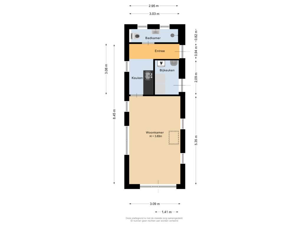 Bekijk plattegrond van Tuinhuis van Capelsedreef 26