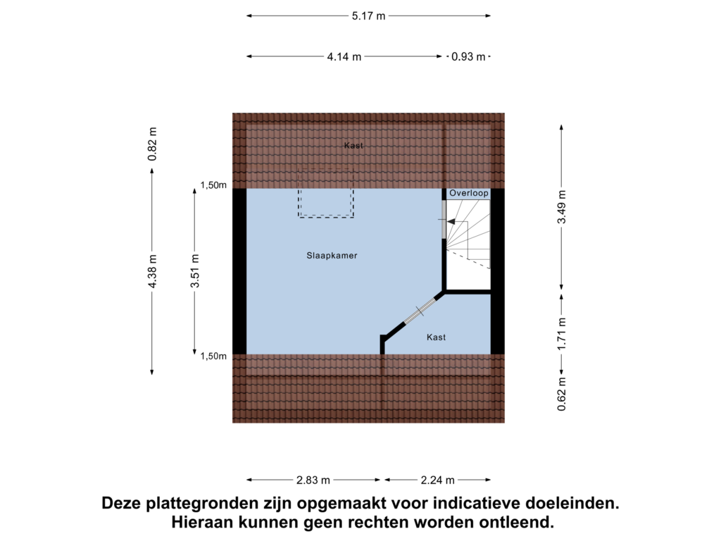 View floorplan of Tweede Verdieping of Clara Visserstraat 125