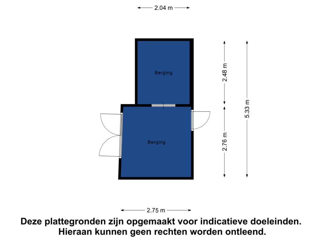 View floorplan of Berging of Clara Visserstraat 125