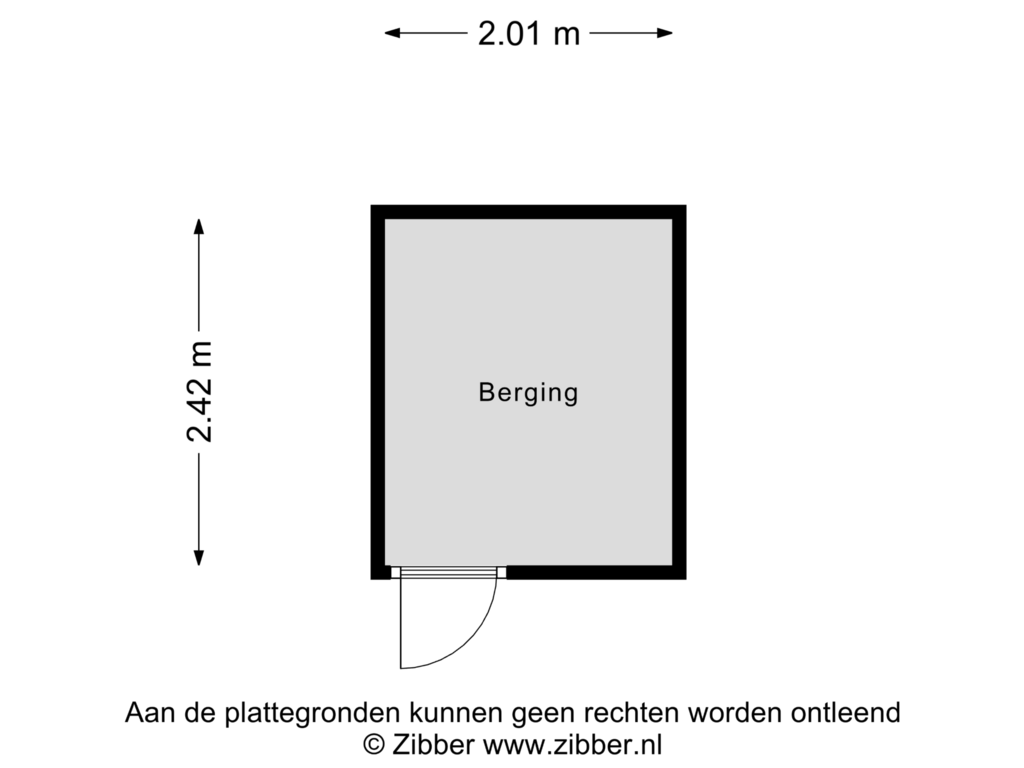 Bekijk plattegrond van Berging van Van Ruusbroecstraat 89