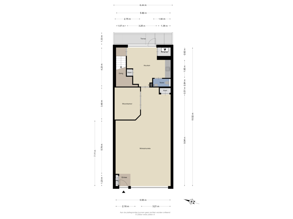 Bekijk plattegrond van Begane Grond van Hooftstraat 265