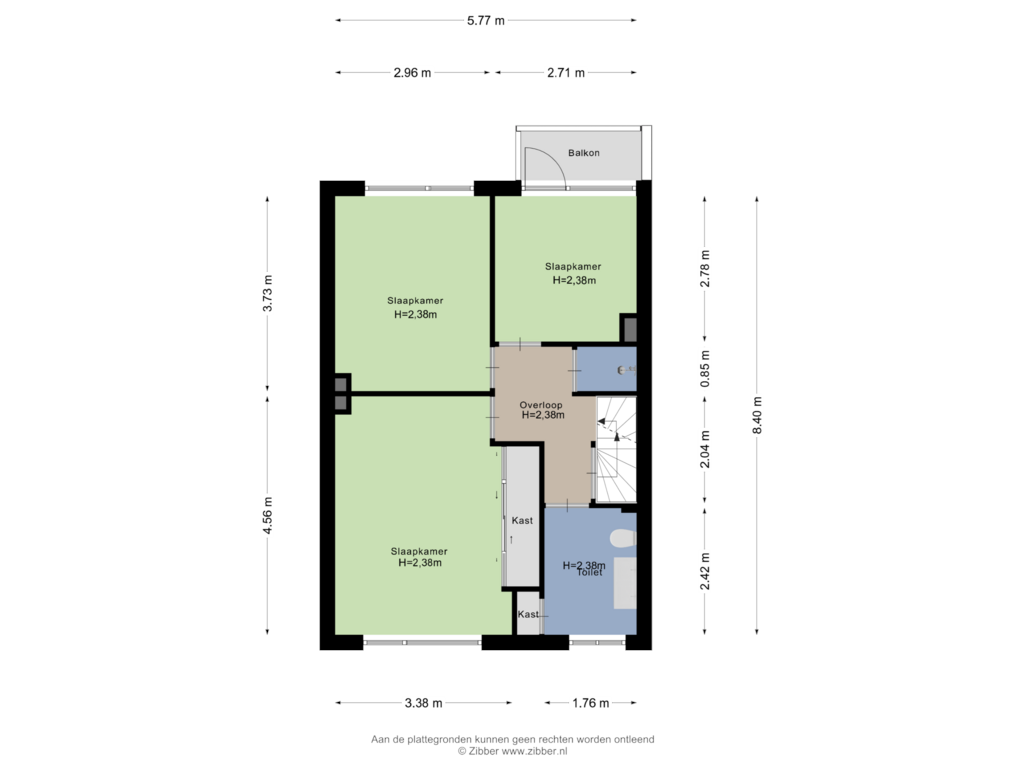 View floorplan of Eerste Verdieping of Joseph Haydnlaan 73