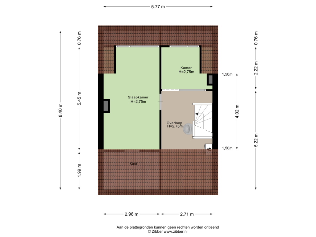 View floorplan of Tweede Verdieping of Joseph Haydnlaan 73