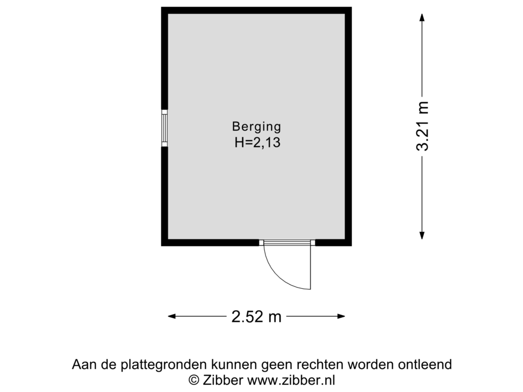 View floorplan of Berging of Joseph Haydnlaan 73