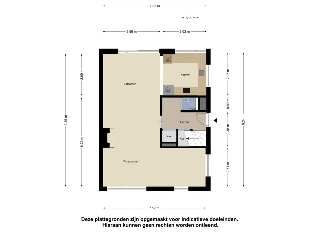 View floorplan of Begane Grond of Reigerstraat 22