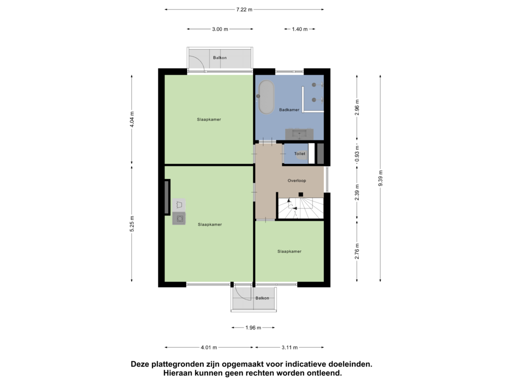 View floorplan of Eerste Verdieping of Reigerstraat 22