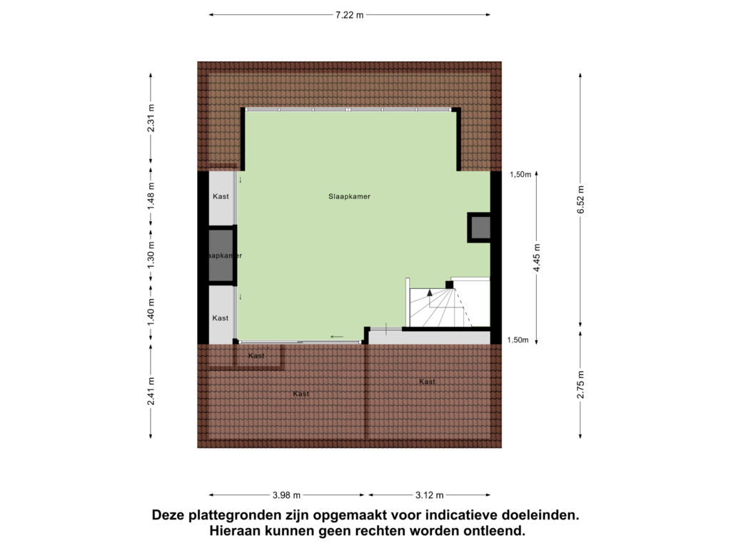 View floorplan of Tweede Verdieping of Reigerstraat 22