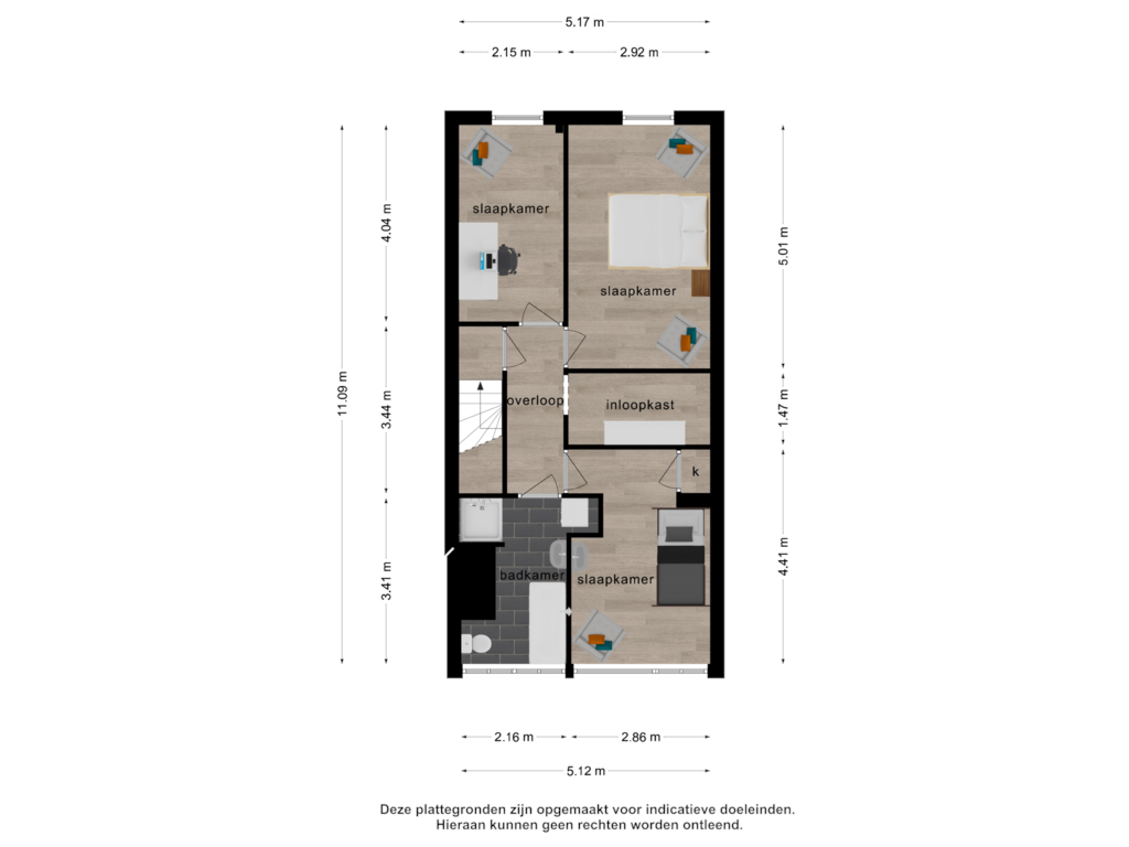 Bekijk plattegrond van 1e verdieping van Beenhouwerssingel 13