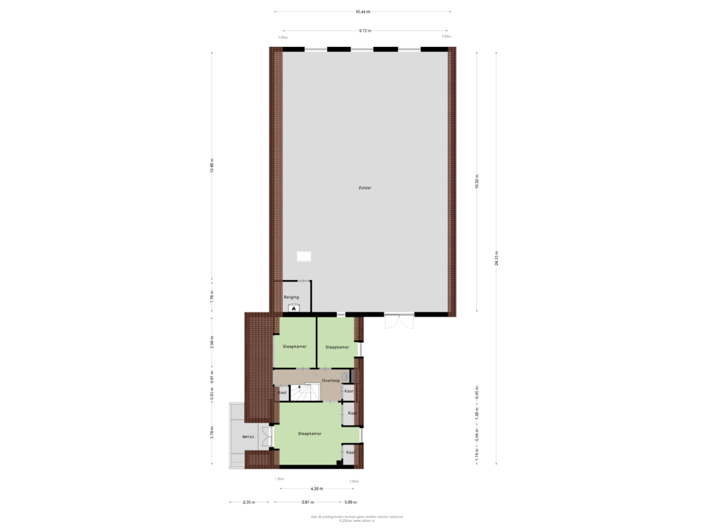 View floorplan of Eerste Verdieping of Bleekveld 10