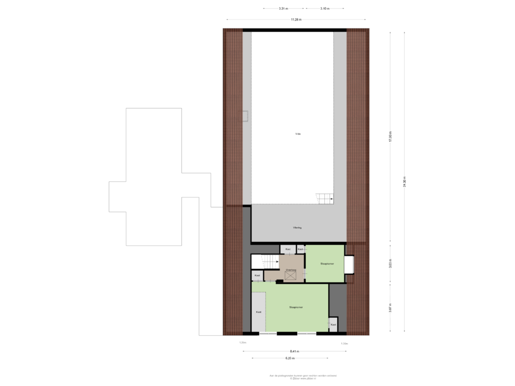 View floorplan of Eerste verdieping of Weseperweg 56