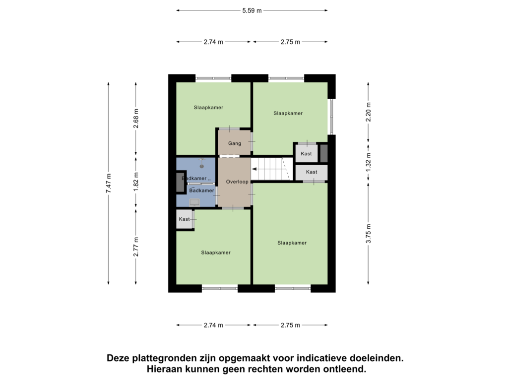 Bekijk plattegrond van Eerste Verdieping van Burgemeester Juckemastraat 15