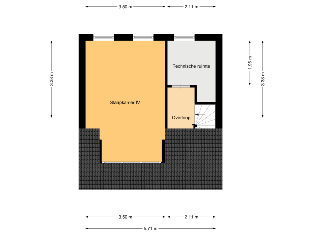 View floorplan of Tweede verdieping of Djept-Zuid 10