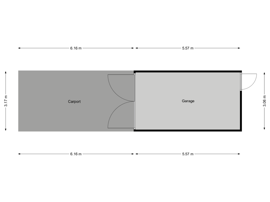 View floorplan of Garage of Djept-Zuid 10