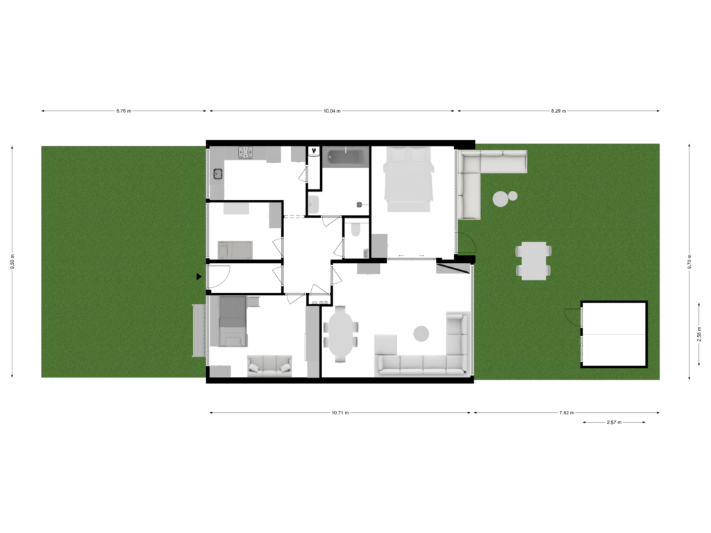 Bekijk plattegrond van Perceeltekening van Meidoornweg 276