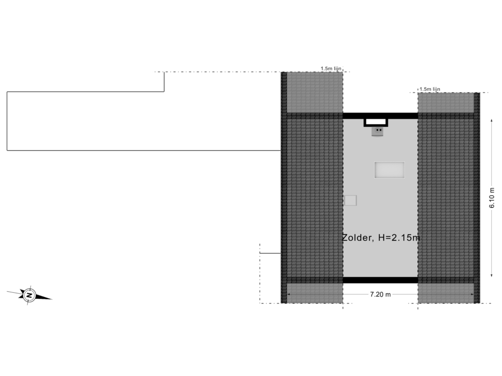 Bekijk plattegrond van 2e Verdieping van Gysbert Japiksstrjitte 38