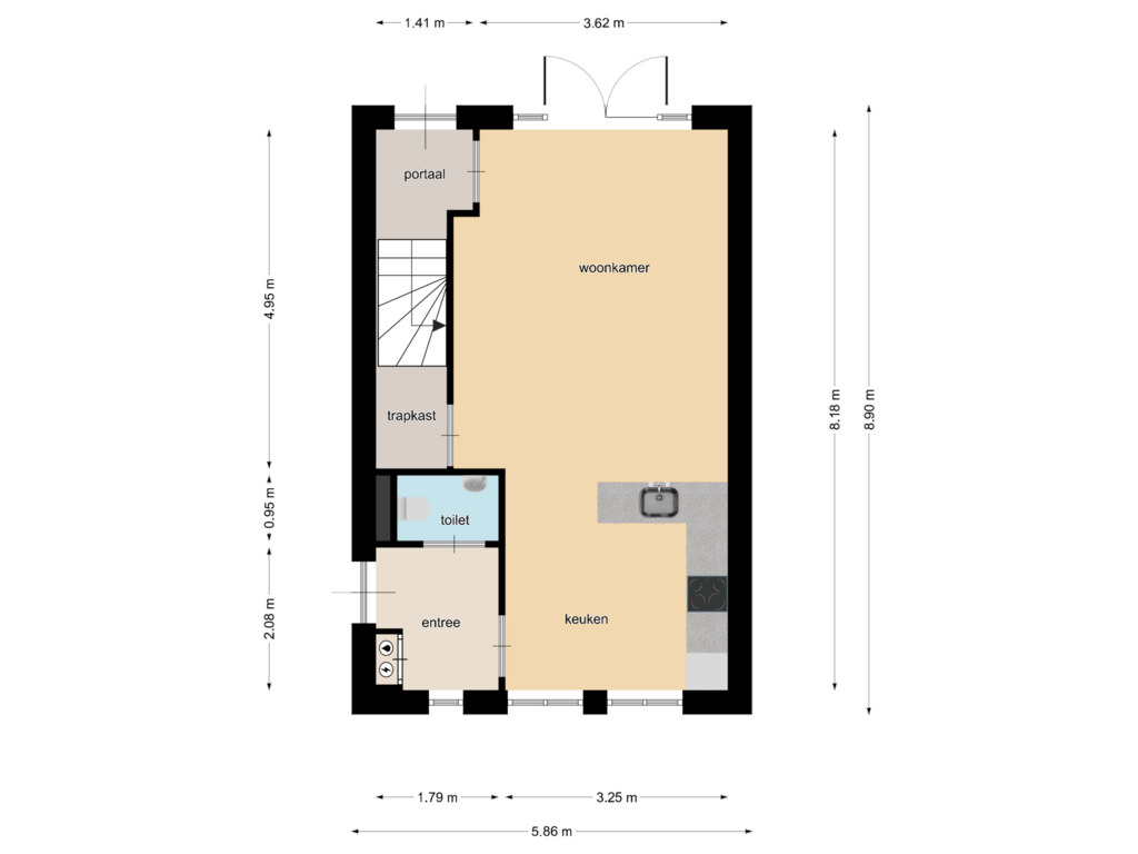 Bekijk plattegrond van First floor van Herman de Ruijterstraat 26-A