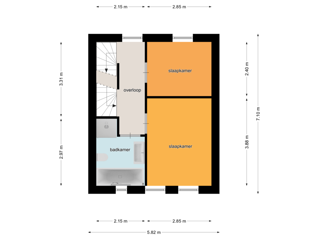 Bekijk plattegrond van Floor 1 van Herman de Ruijterstraat 26-A