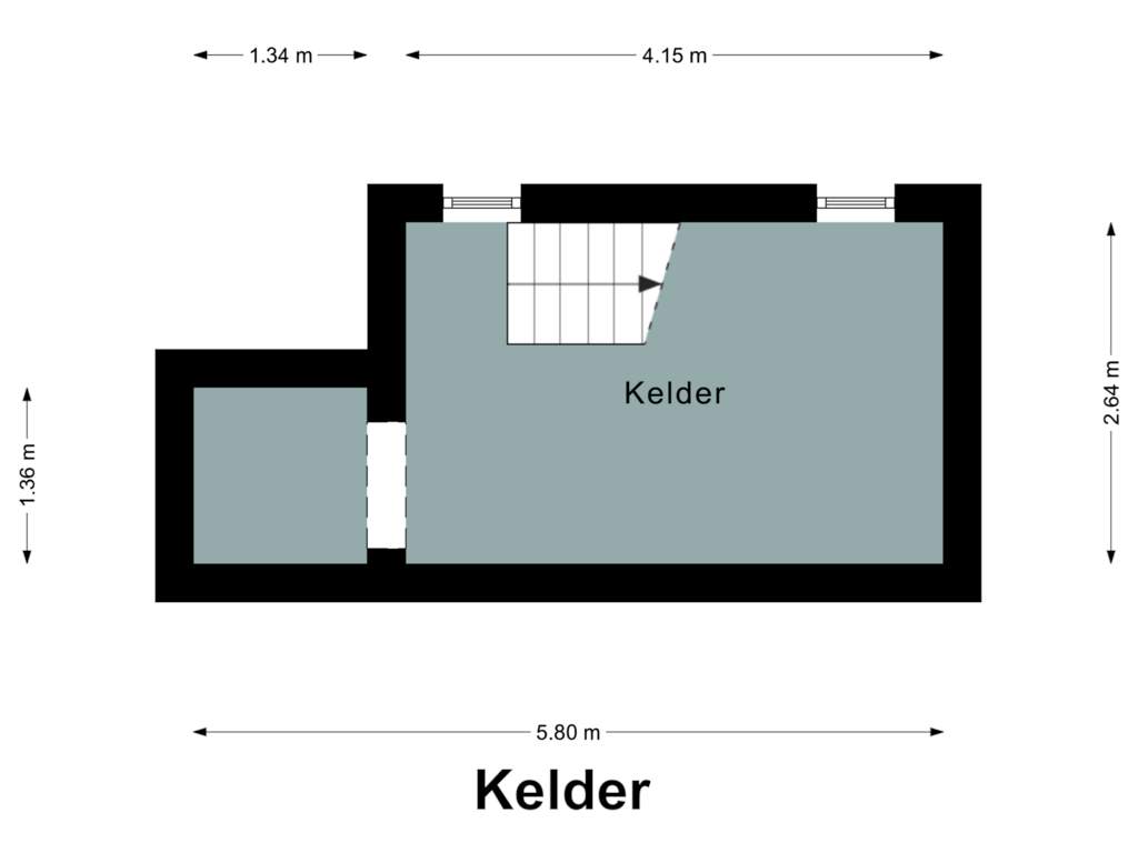 View floorplan of Kelder of Maaspoort 4