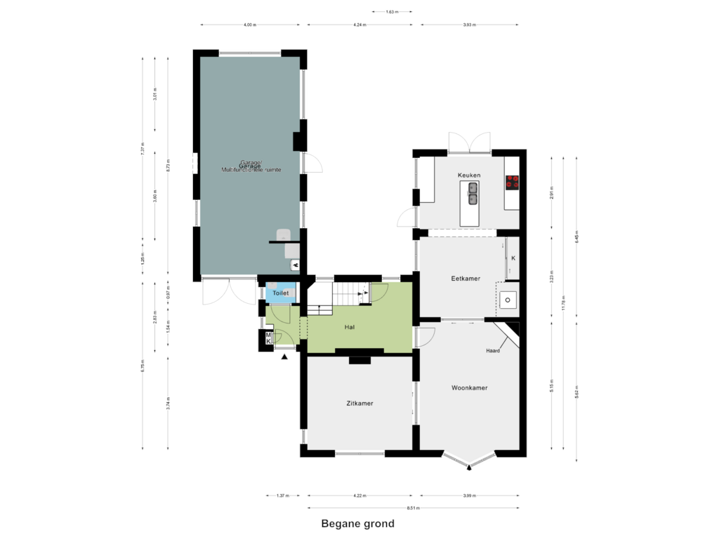 View floorplan of Begane grond of Maaspoort 4