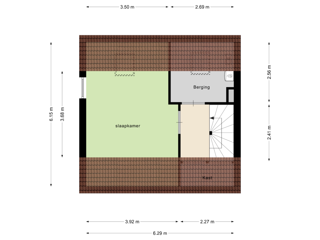 Bekijk plattegrond van Tweede verdieping van Pierre Kempstraat 28