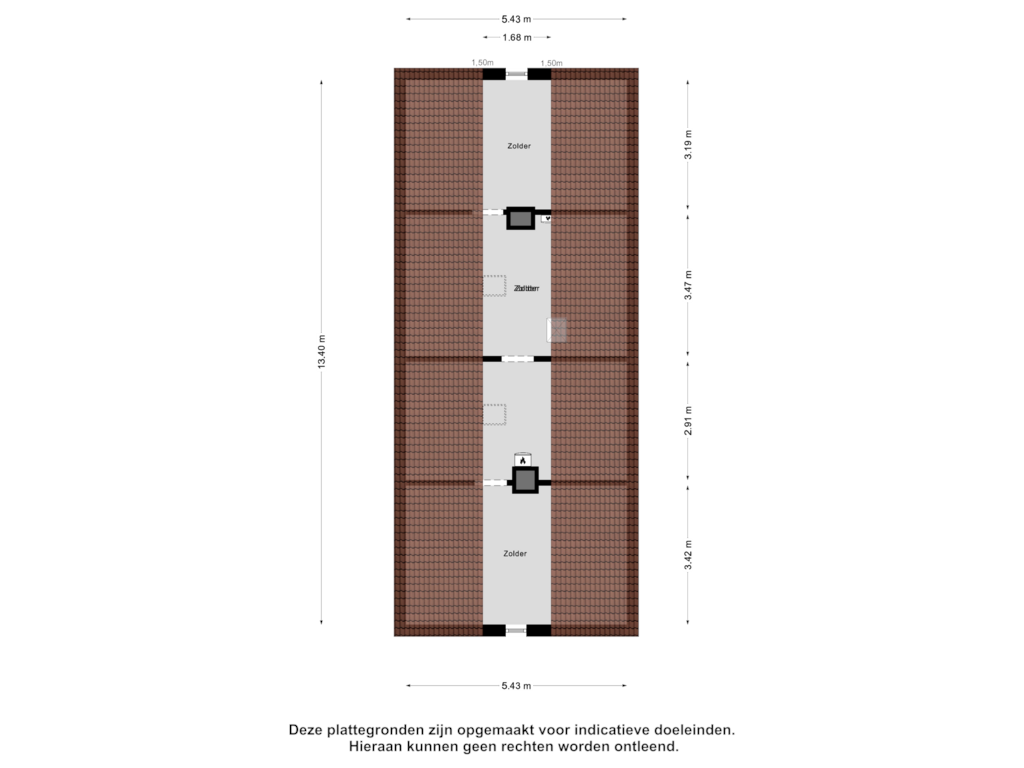 Bekijk plattegrond van Zolder van Willem Prinzenstraat 29