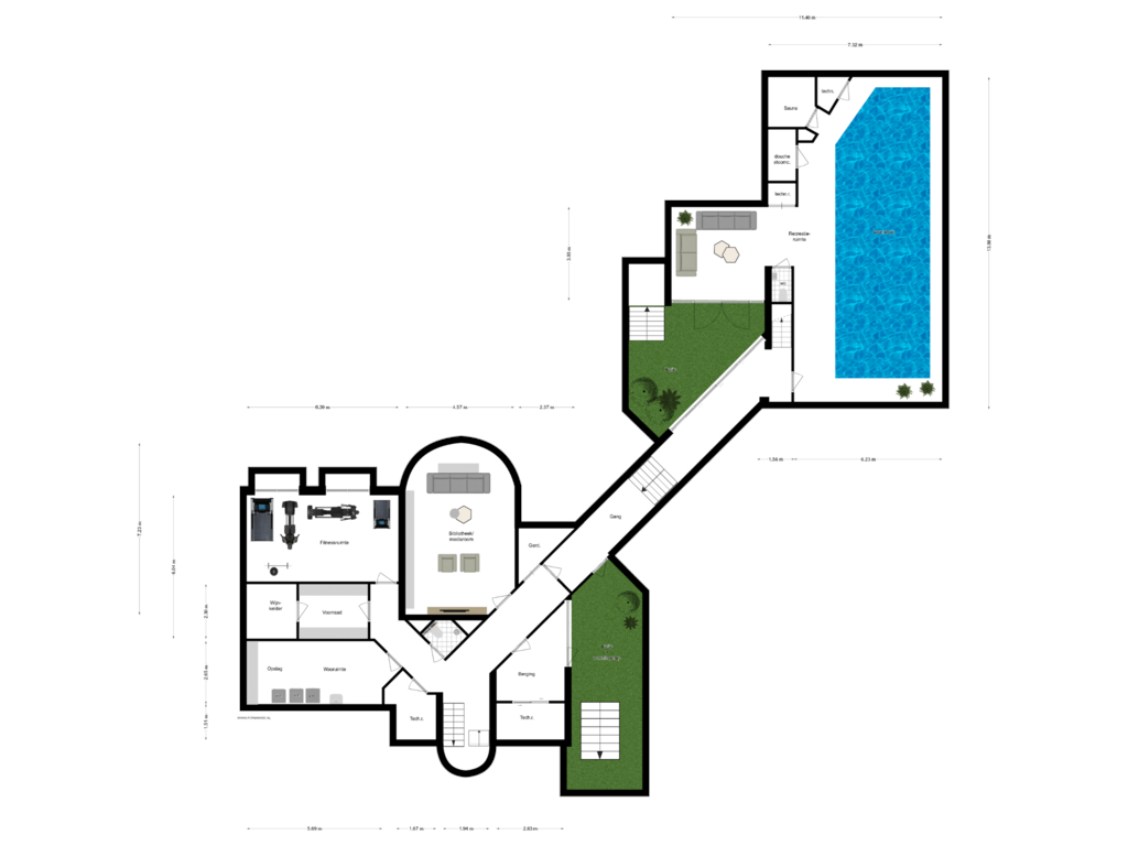 Bekijk plattegrond van SOUTERRAIN van Amsteldijk Zuid 79-B