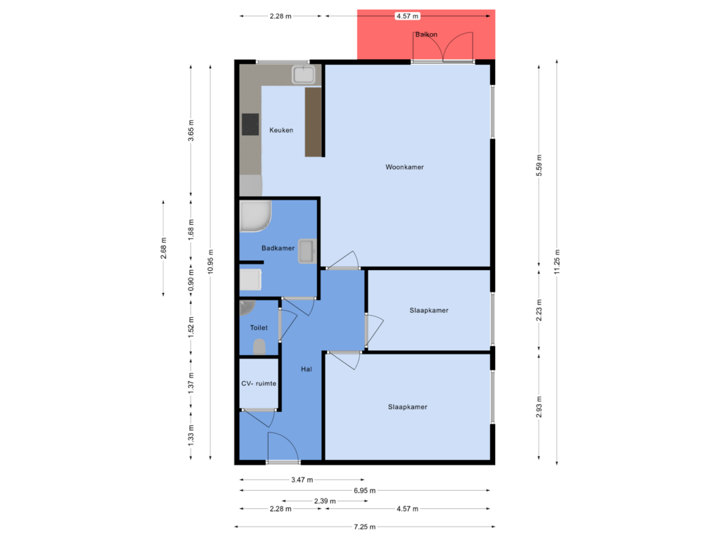 View floorplan of Appartement of Kardeel 41