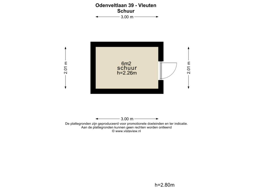 View floorplan of SCHUUR of Odenveltlaan 39