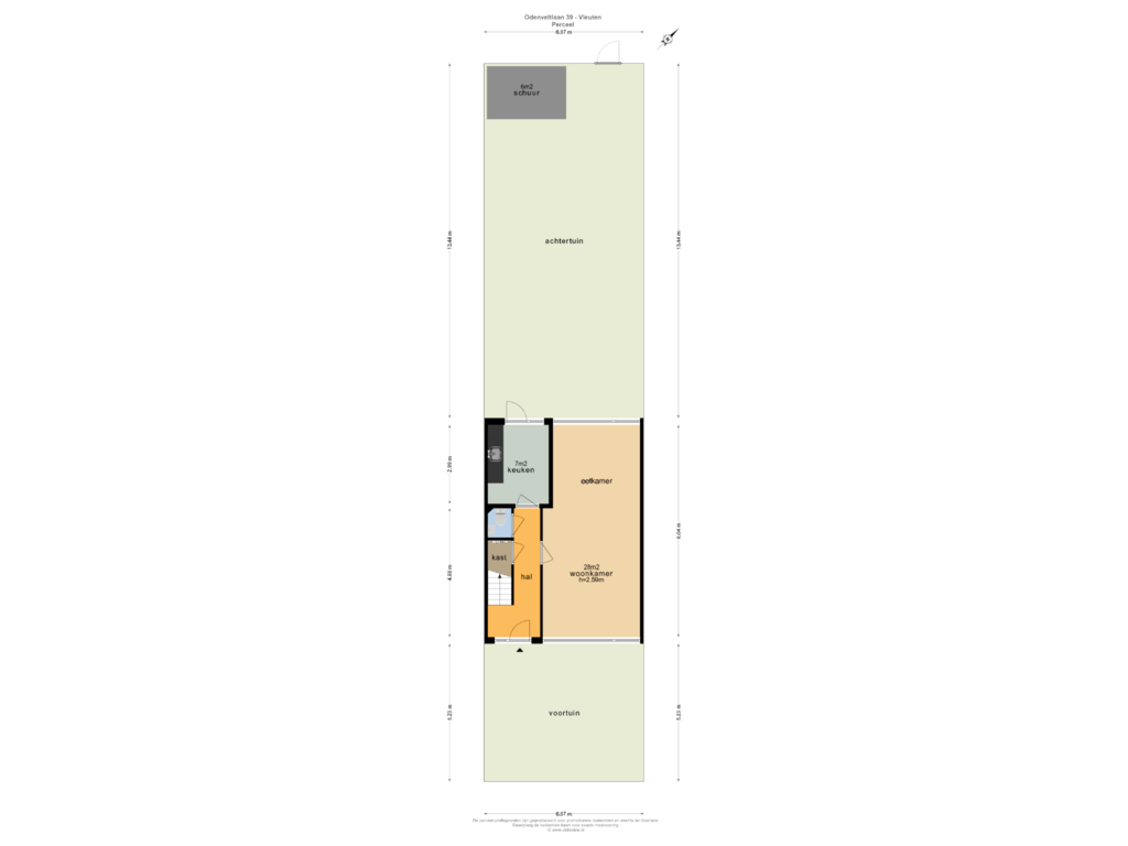 View floorplan of PERCEEL of Odenveltlaan 39