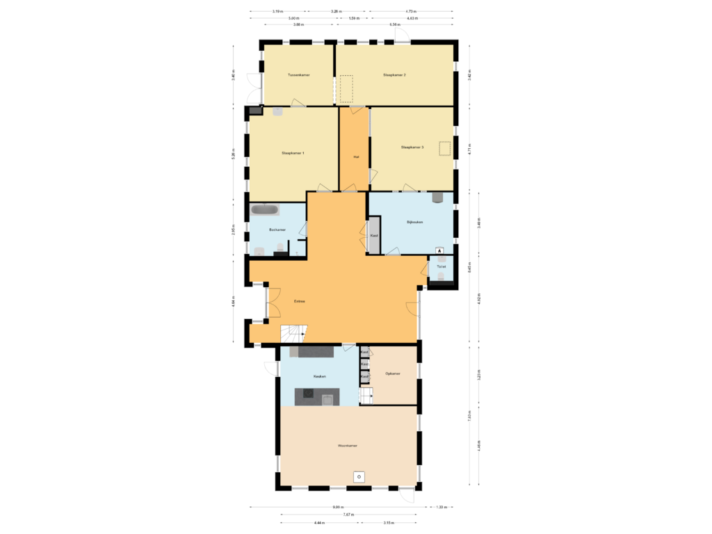 View floorplan of Begane grond of Leggeloo 38