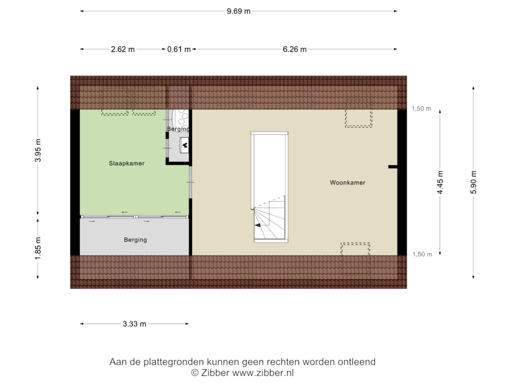 Bekijk plattegrond van Tweede verdieping van Molenweg Zuid 18