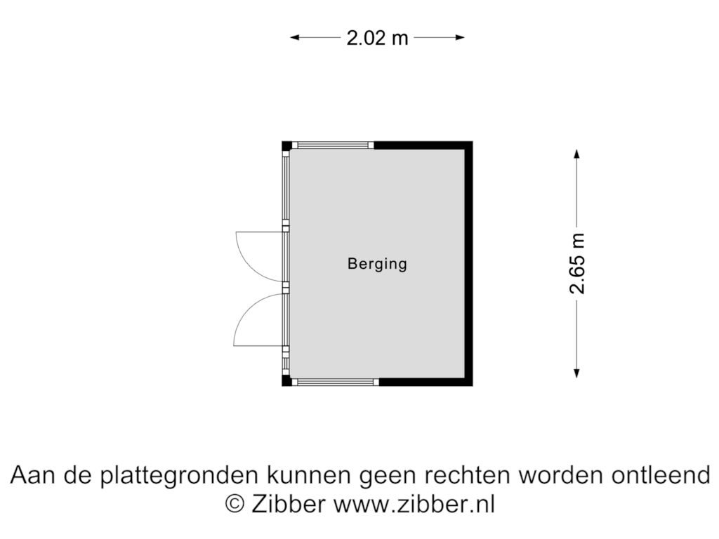 Bekijk plattegrond van Berging van Molenweg Zuid 18