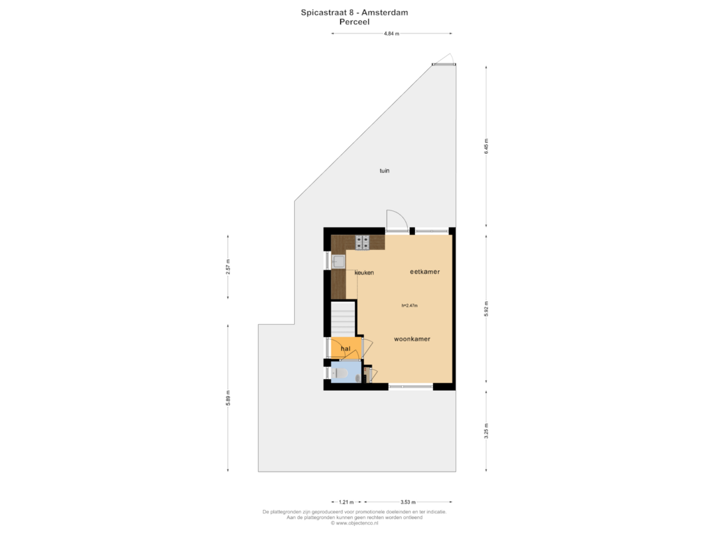 Bekijk plattegrond van PERCEEL van Spicastraat 8