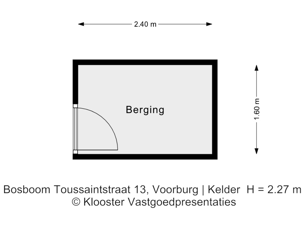 Bekijk plattegrond van Kelder (Berging) van Bosboom-Toussaintstraat 13