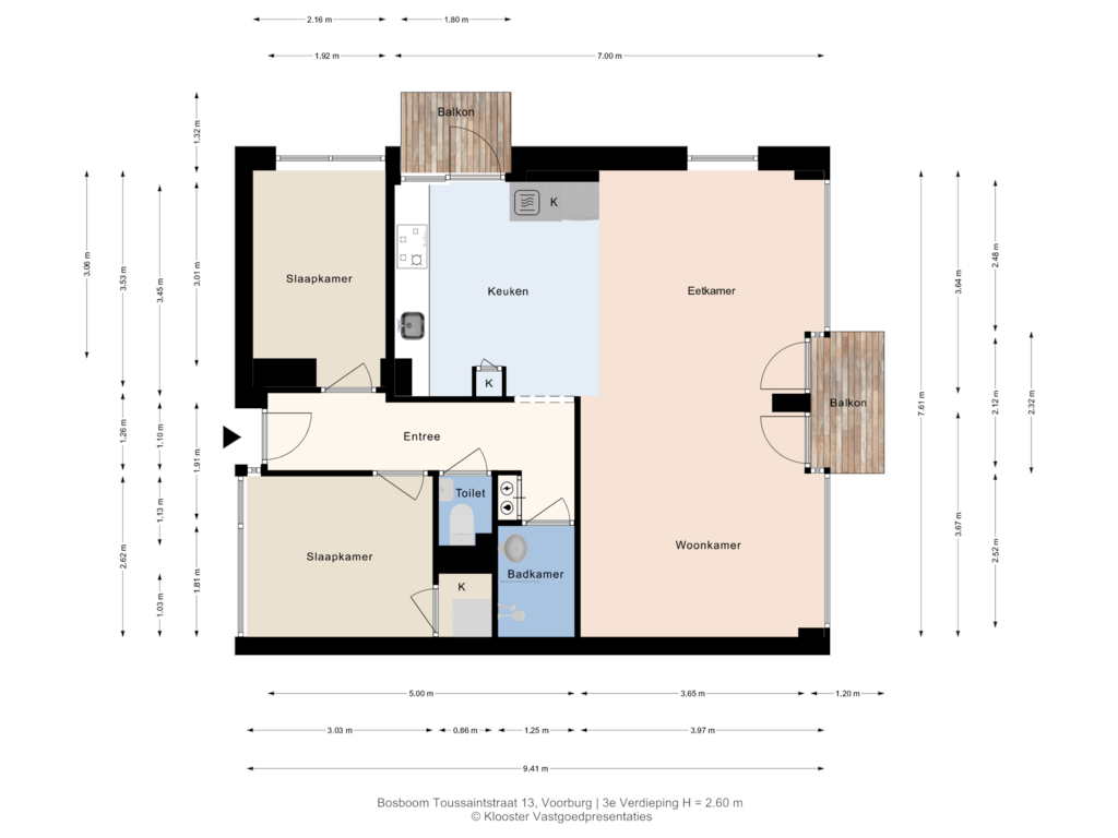 Bekijk plattegrond van 3e Verdieping van Bosboom-Toussaintstraat 13