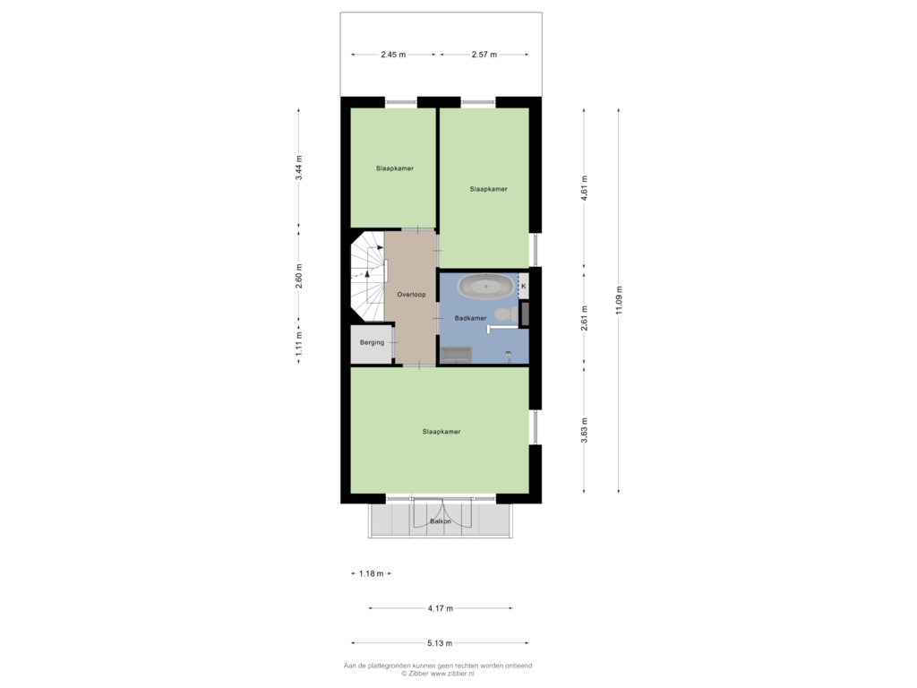 Bekijk plattegrond van Eerste Verdieping van Batua 105