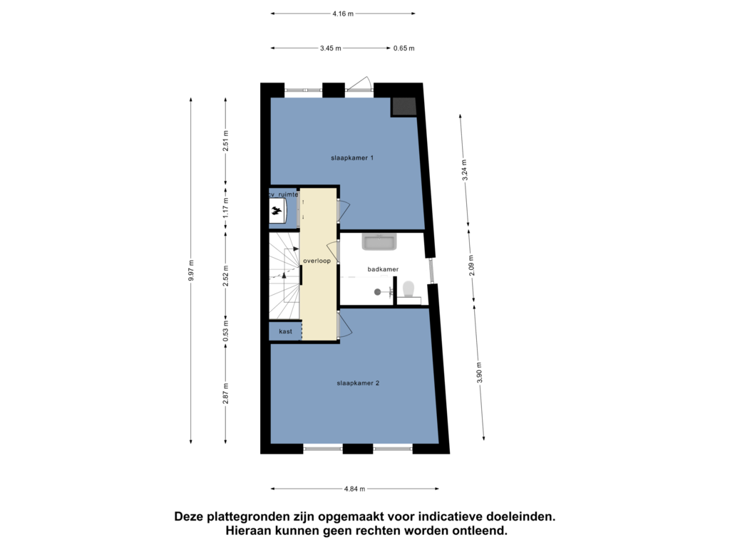 Bekijk plattegrond van Eerste Verdieping van Koningin Wilhelminastraat 11