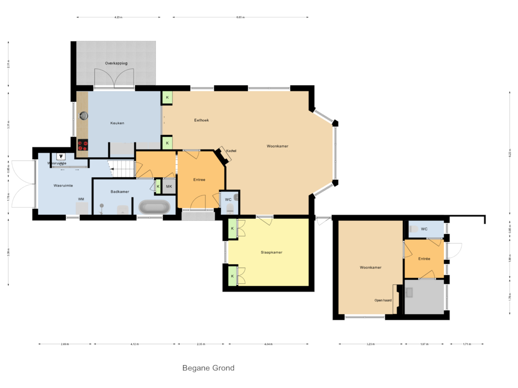 View floorplan of Begane Grond of Tunnelweg 9