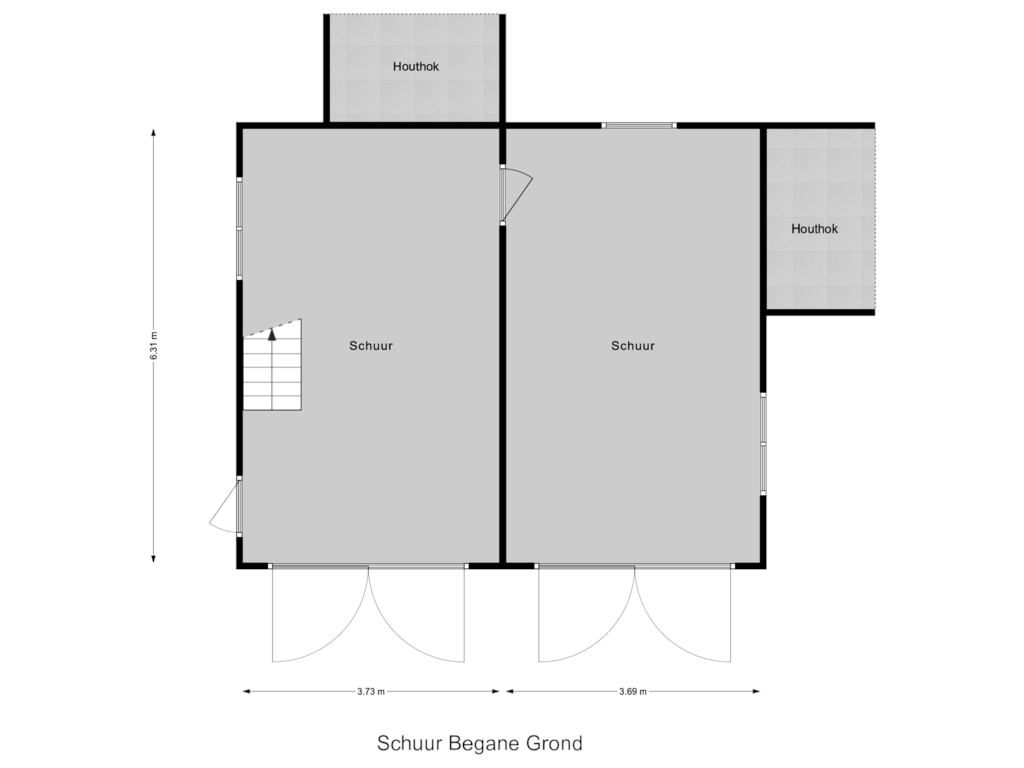 View floorplan of Schuur Begane Grond of Tunnelweg 9