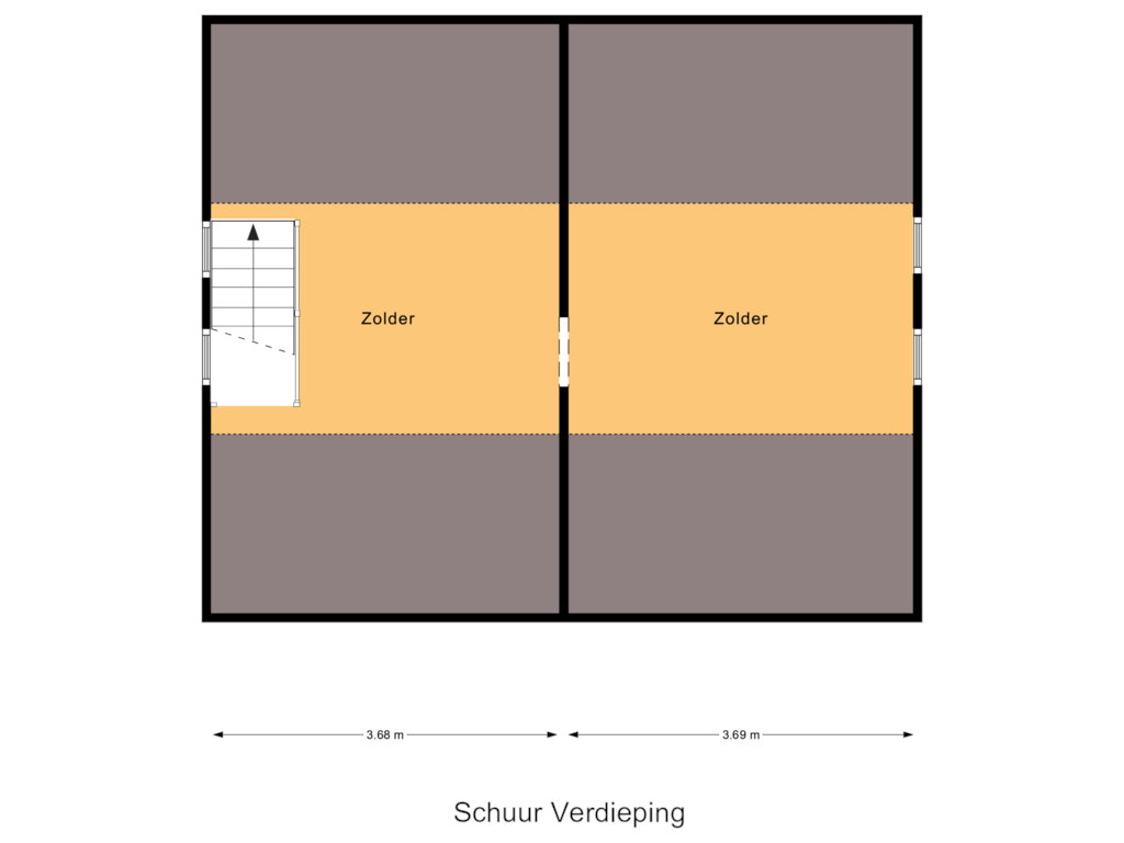 View floorplan of Schuur Verdieping of Tunnelweg 9