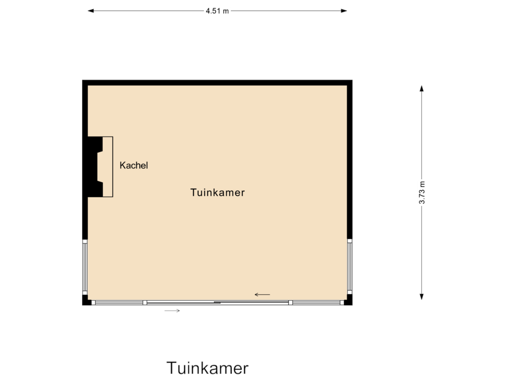 View floorplan of Tuinkamer of Tunnelweg 9