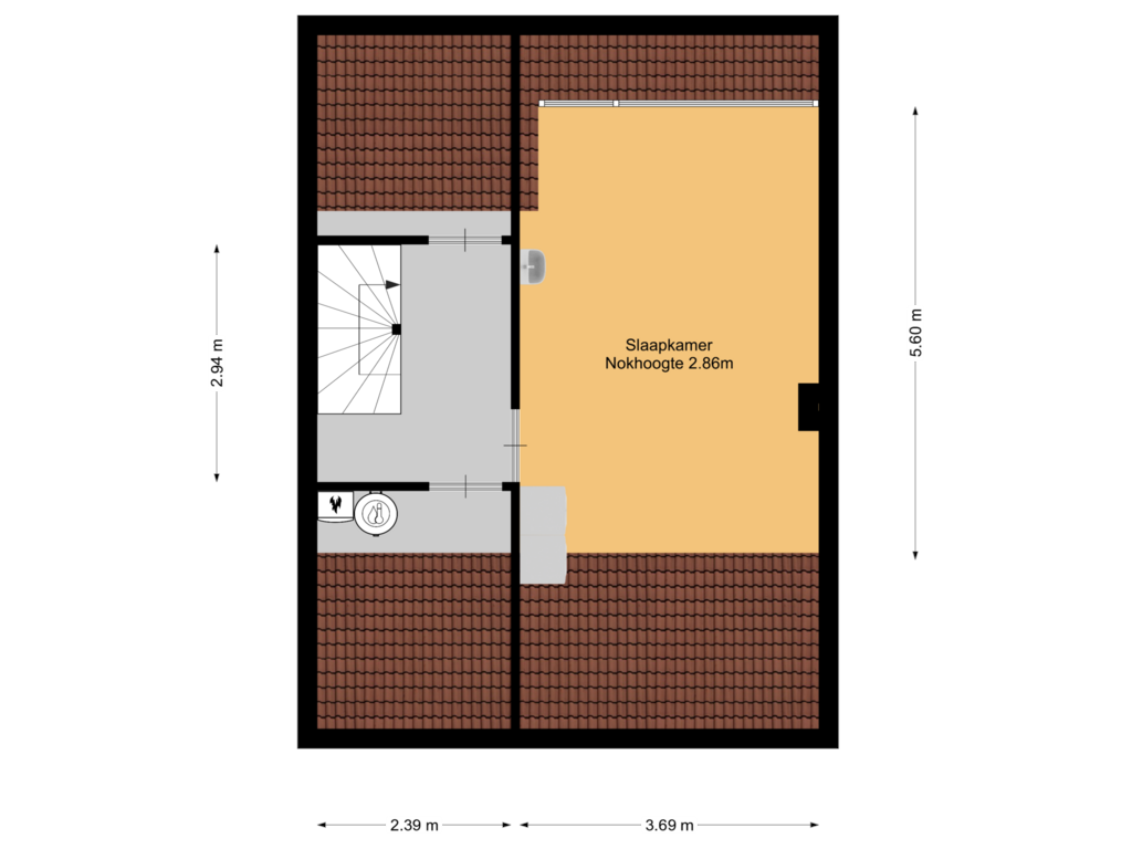 Bekijk plattegrond van 2e verdieping van Meerkoetlaan 1