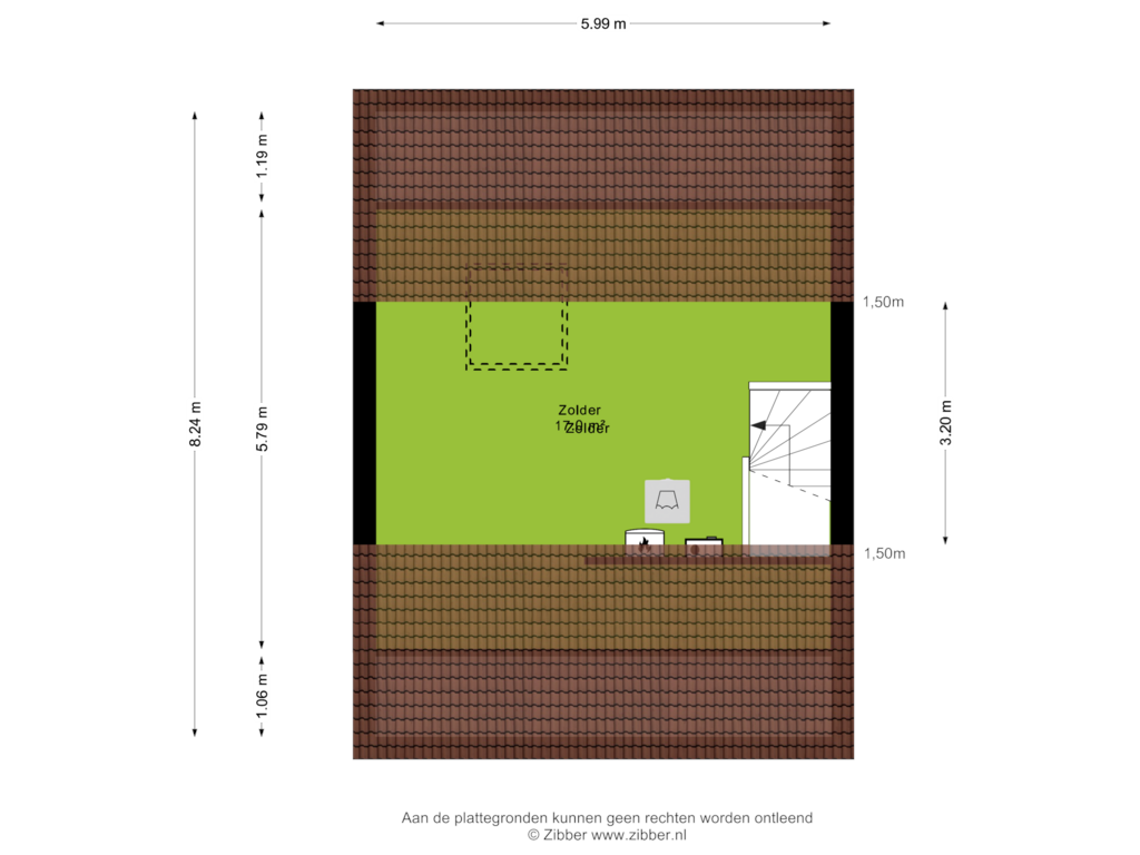 Bekijk plattegrond van Tweede Verdieping van Veldlaan 1