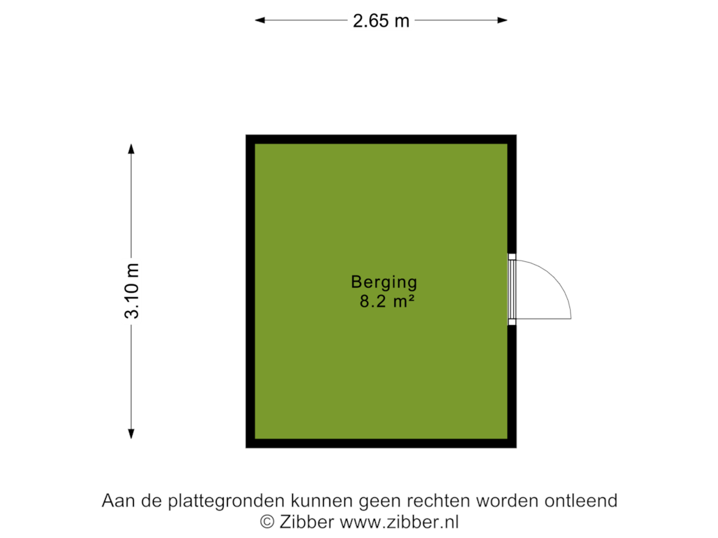 Bekijk plattegrond van Berging van Veldlaan 1