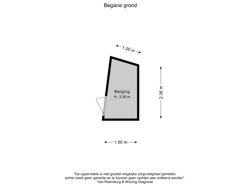 Bekijk plattegrond van Berging van Laing's Nekstraat 162