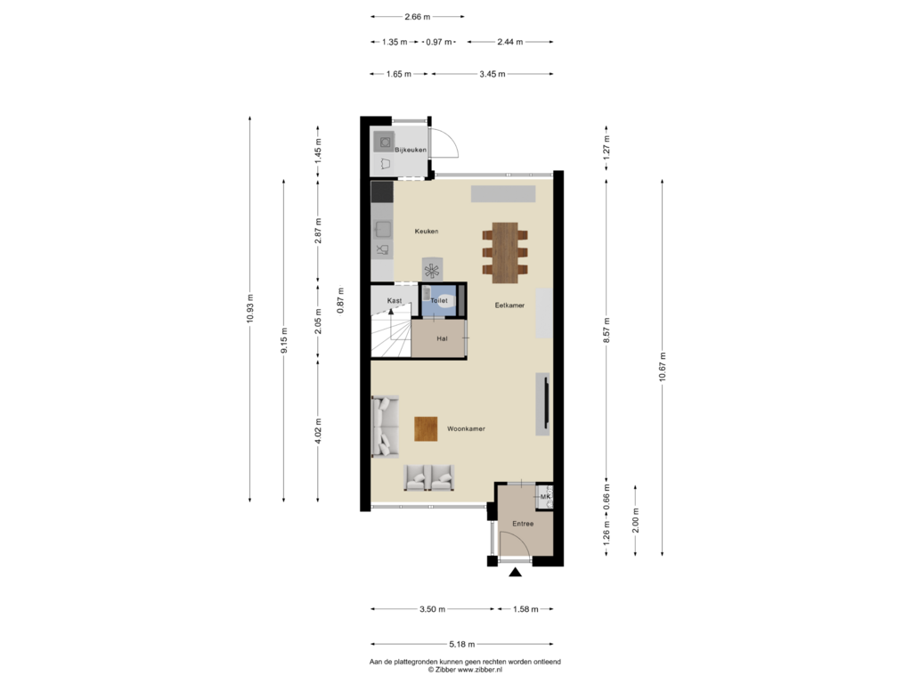 View floorplan of Begane Grond of Het Groen 16